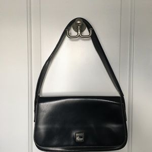Dooney Bourke black leather shoulder bag